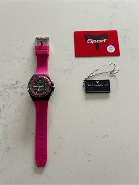Technomarine Cruise Fuschia Pink and Black Chronograph Watch (model TM-110016)